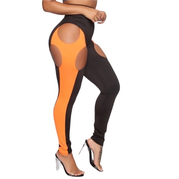 Peeking Through High Rise Leggings New - Picture 2 of 9